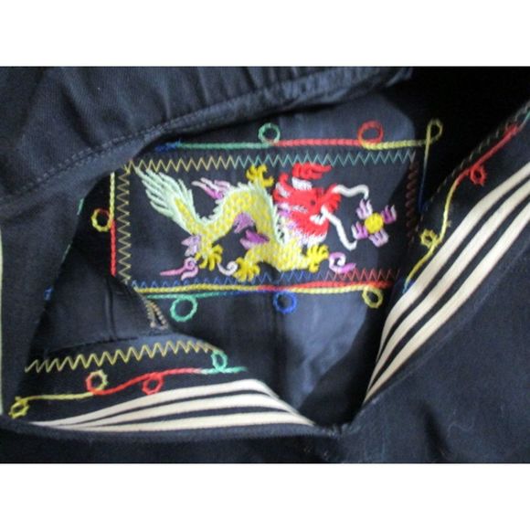 Vintage Authentic Dress Blue Military Shirt Zipper side Cosplay - Picture 7 of 10